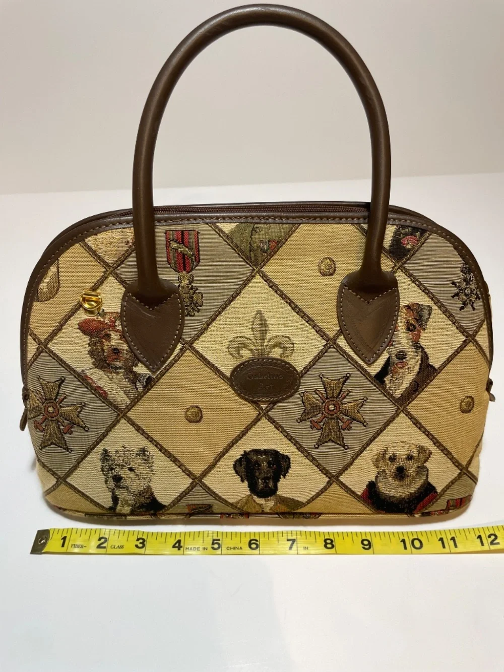 Vintage Dog Tapestry Crossbody Purse by Gobelins Art - Picture 3 of 11